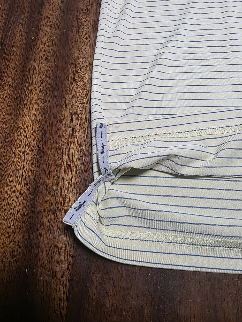U.S. Polo Assn. Men's Striped Polo Cream & Blue XL
